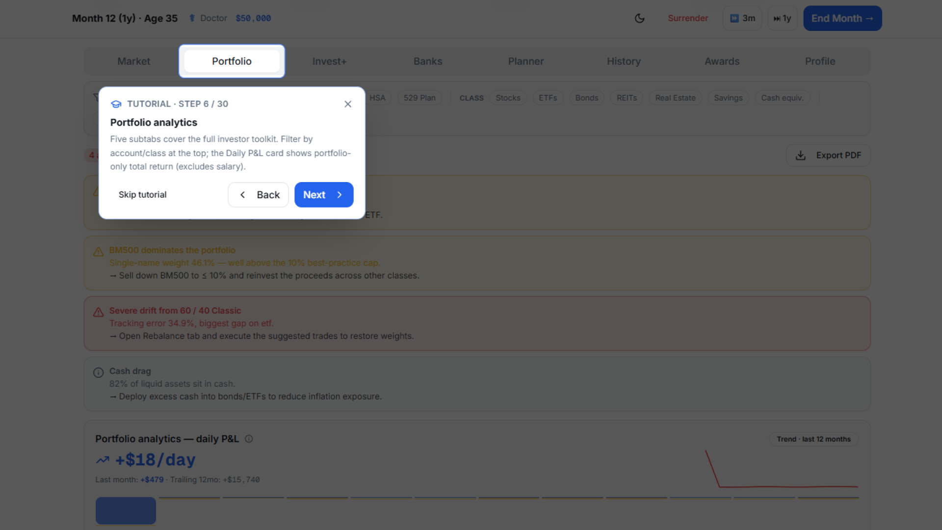 Portfolio analytics